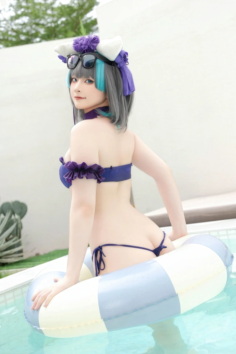 《柴郡泳装》｜屿鱼 · 29张写真