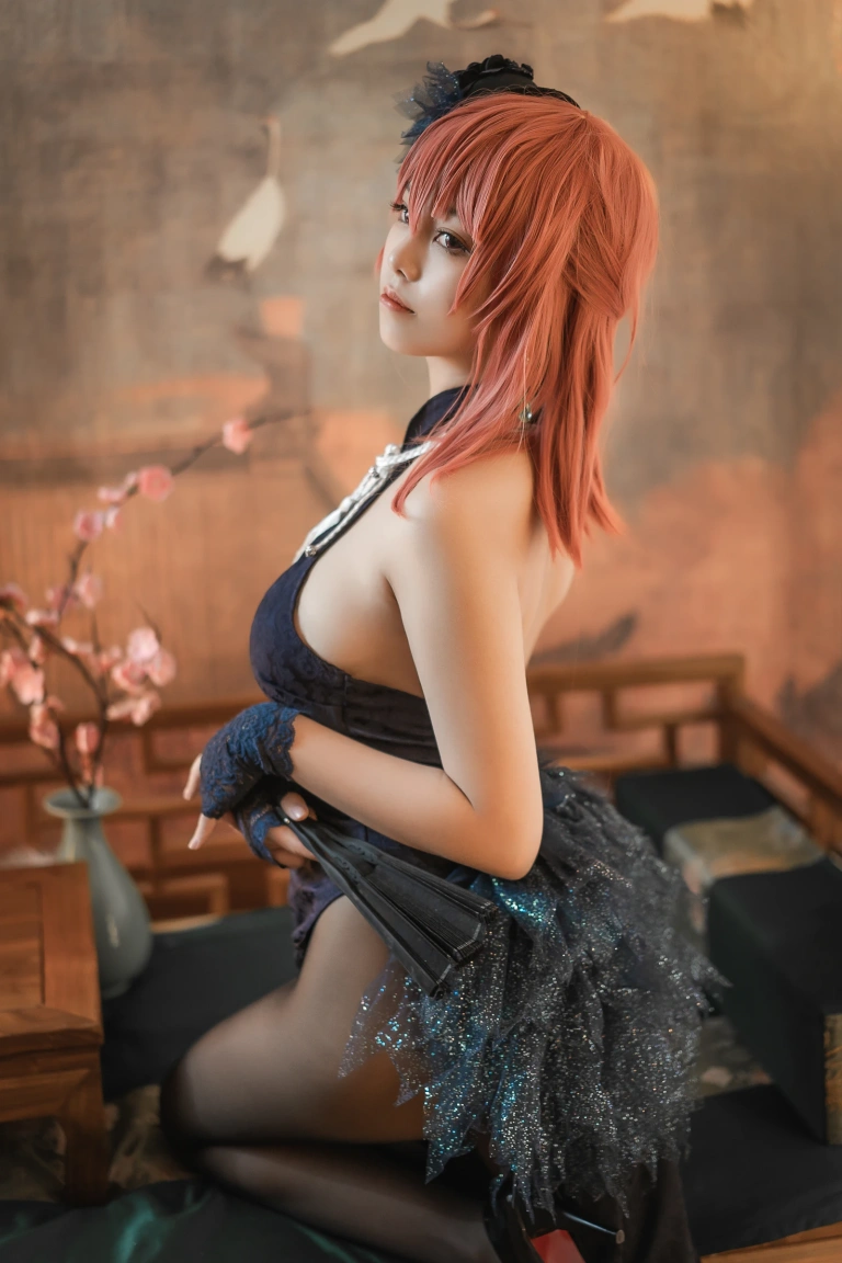 《黑太子 旗袍》｜蜜汁猫裘 · 40张写真