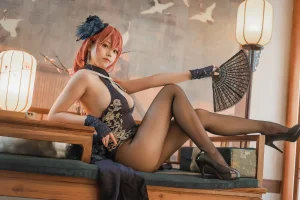 《黑太子 旗袍》｜蜜汁猫裘 · 40张写真