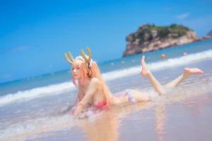 《10月舰长图 龙女仆泳装》｜阿包也是兔娘 · 23张写真
