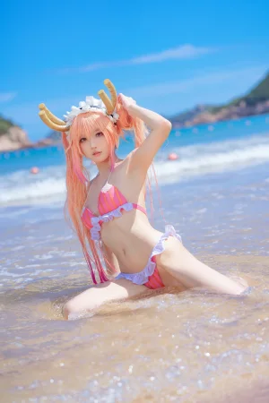 《10月舰长图 龙女仆泳装》｜阿包也是兔娘 · 23张写真