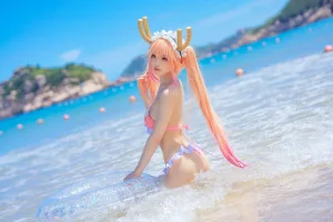 《10月舰长图 龙女仆泳装》｜阿包也是兔娘 · 23张写真