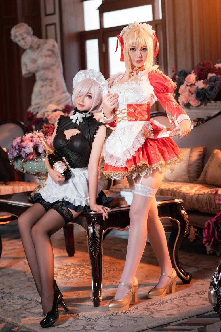 《Claudius x Kyrielight Maid》｜面饼仙儿&半半子 · 22张写真