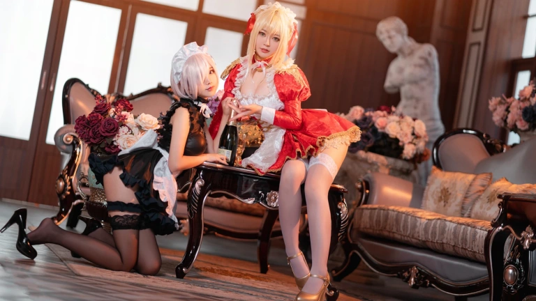 《Claudius x Kyrielight Maid》｜面饼仙儿&半半子 · 22张写真