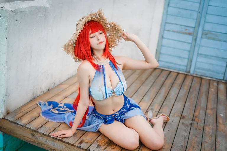 《原神 妮露泳装》｜蜜汁猫裘 · 21张写真
