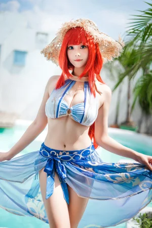 《原神 妮露泳装》｜蜜汁猫裘 · 21张写真