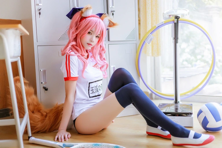 《玉藻前体操服》｜桜桃喵 · 31张写真