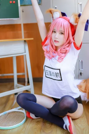 《玉藻前体操服》｜桜桃喵 · 31张写真