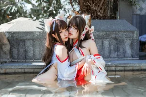 《蠢沫沫&一笑芳香沁 双人狐》｜蠢沫沫 · 50张写真