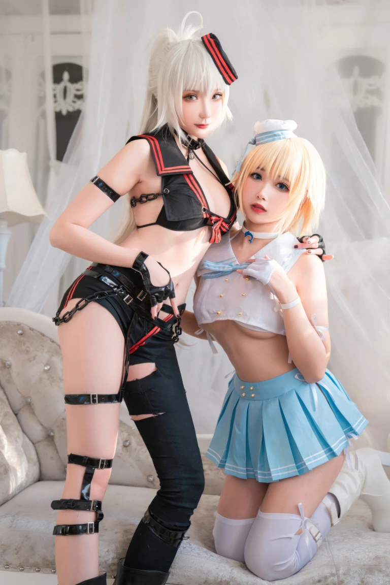 《FATE 黑白贞德》｜瓜希酱&Momoko葵葵 · 60张写真
