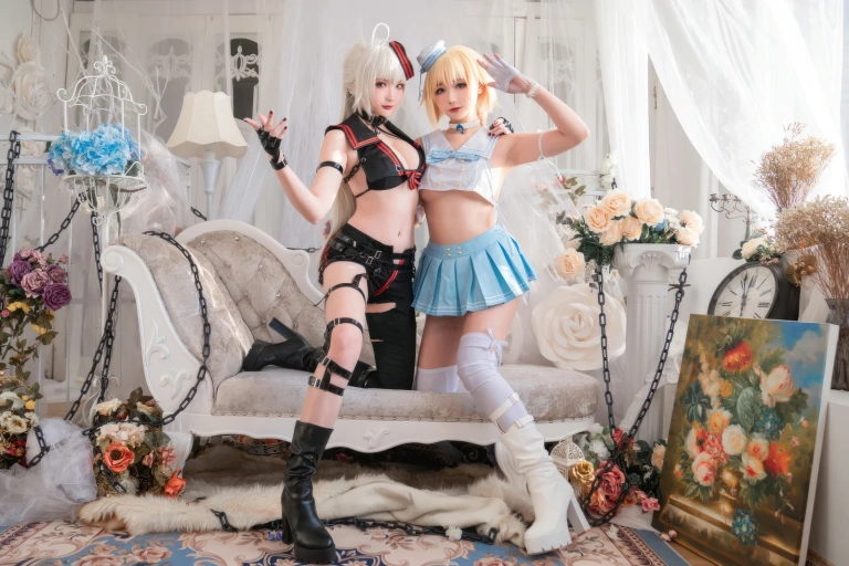 《FATE 黑白贞德》｜瓜希酱&Momoko葵葵 · 60张写真