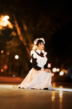《长裙妹抖（夜）》｜桜桃喵 · 19张写真