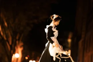 《长裙妹抖（夜）》｜桜桃喵 · 19张写真