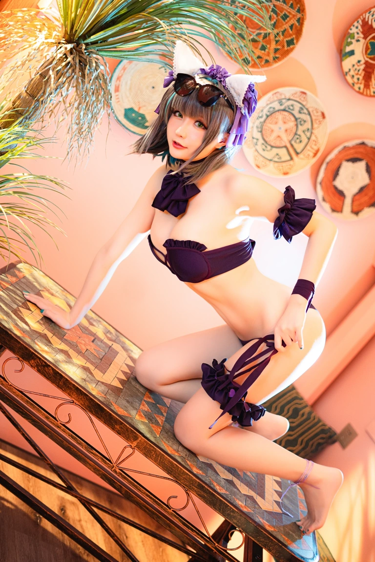 《《R-Maid》 柴郡泳装》｜星之迟迟 · 35张写真
