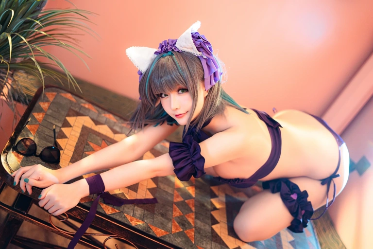 《《R-Maid》 柴郡泳装》｜星之迟迟 · 35张写真