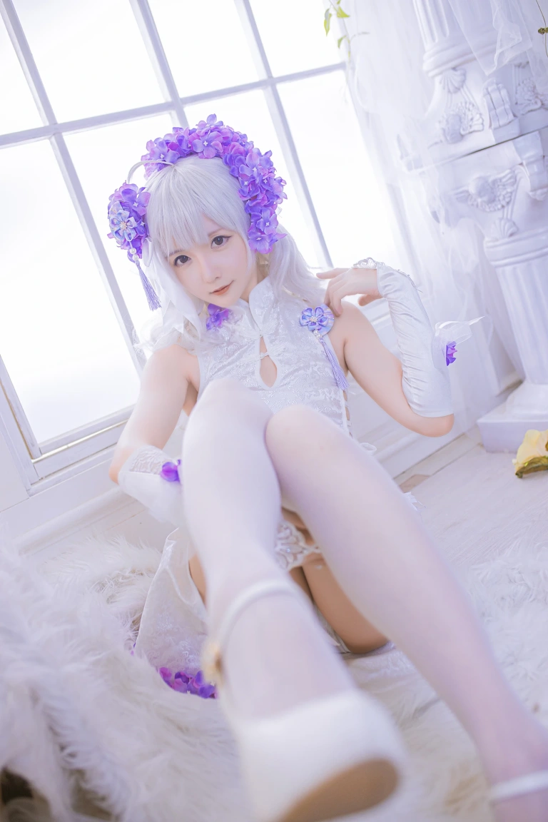 《《花鸟风月》 花与旗袍 白》｜星之迟迟 · 20张写真