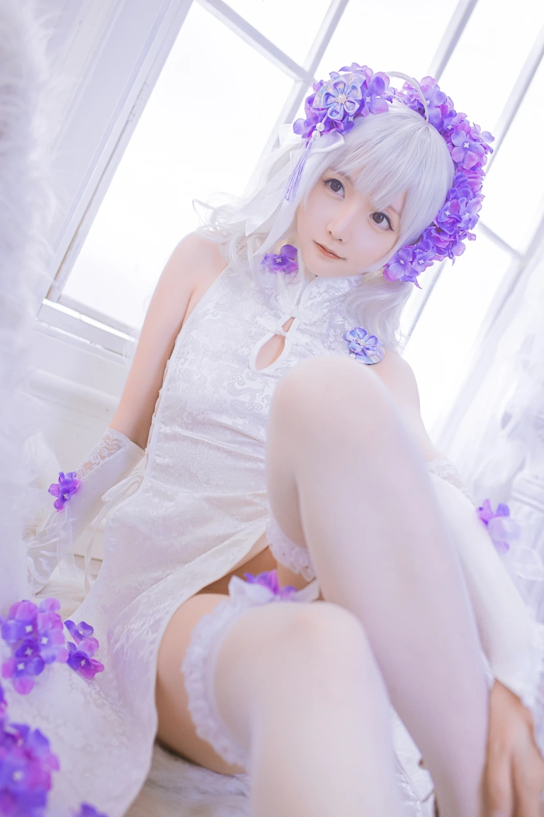 《《花鸟风月》 花与旗袍 白》｜星之迟迟 · 20张写真