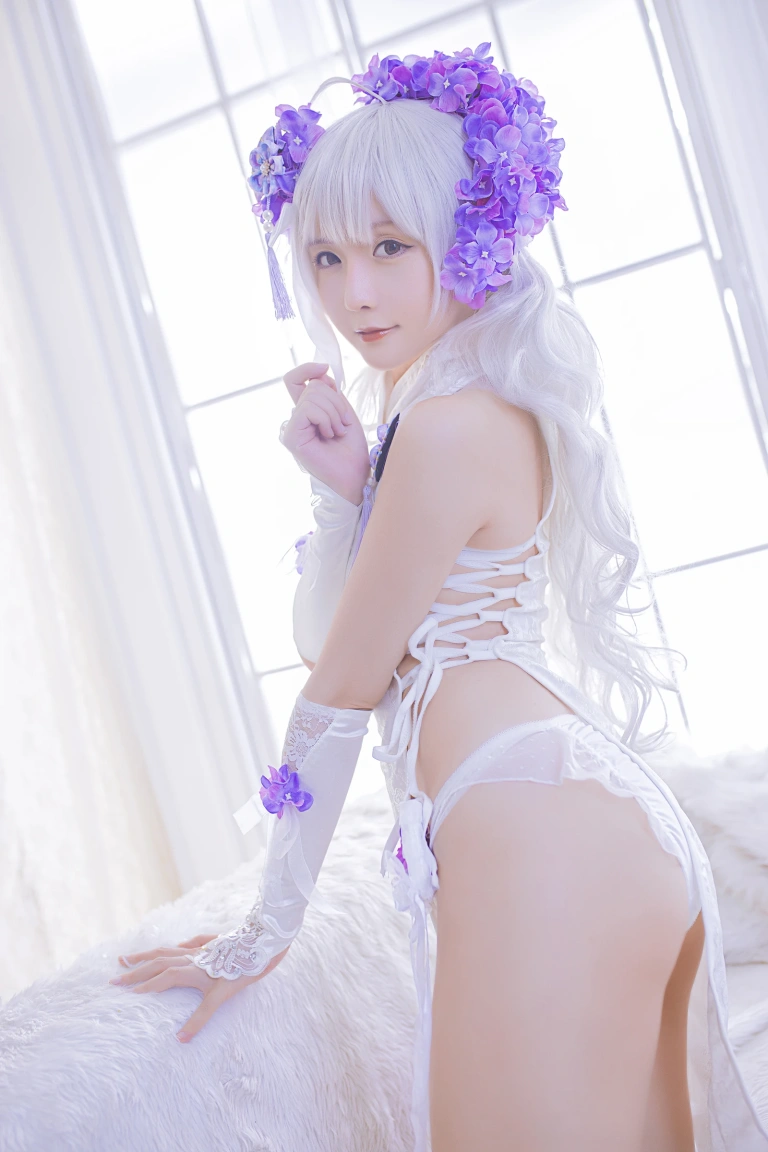 《《花鸟风月》 花与旗袍 白》｜星之迟迟 · 20张写真