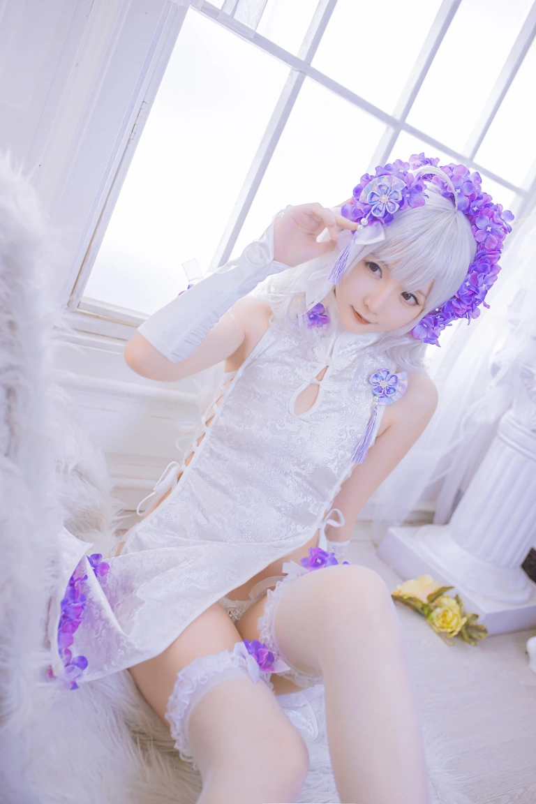 《《花鸟风月》 花与旗袍 白》｜星之迟迟 · 20张写真