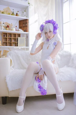 《《花鸟风月》 花与旗袍 白》｜星之迟迟 · 20张写真