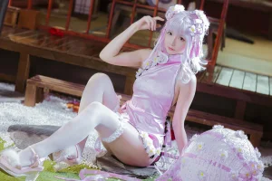 《《花鸟风月》 花与旗袍 粉》｜星之迟迟 · 20张写真
