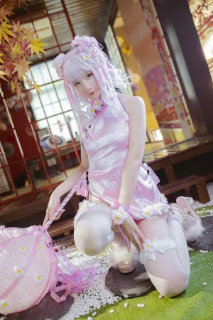 《《花鸟风月》 花与旗袍 粉》｜星之迟迟 · 20张写真