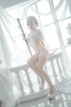 《2B 白婚纱》｜蠢沫沫 · 59张写真