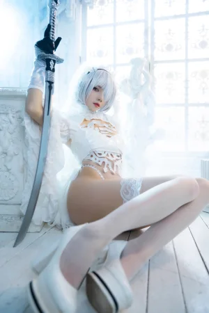 《2b花嫁》｜桜桃喵 · 69张写真