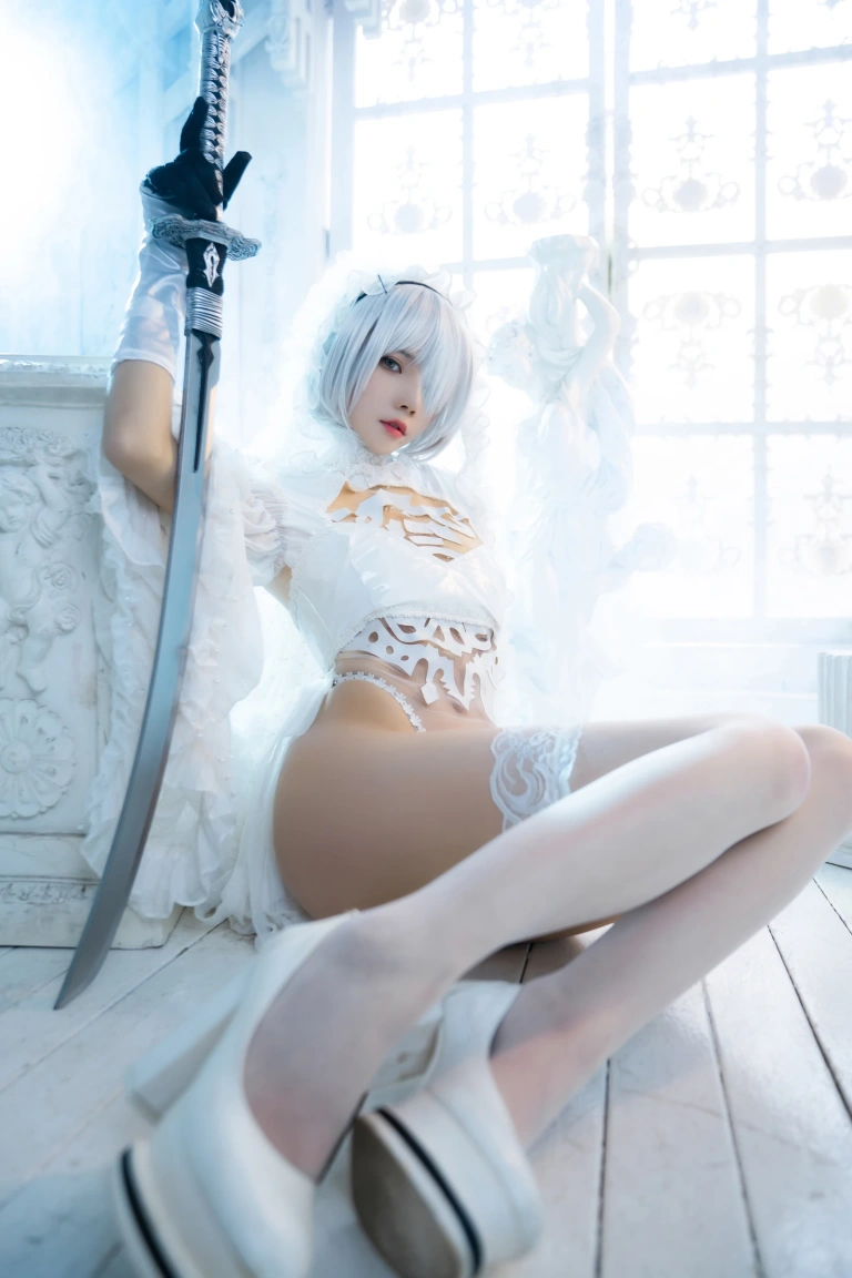 《2b花嫁》｜桜桃喵 · 69张写真