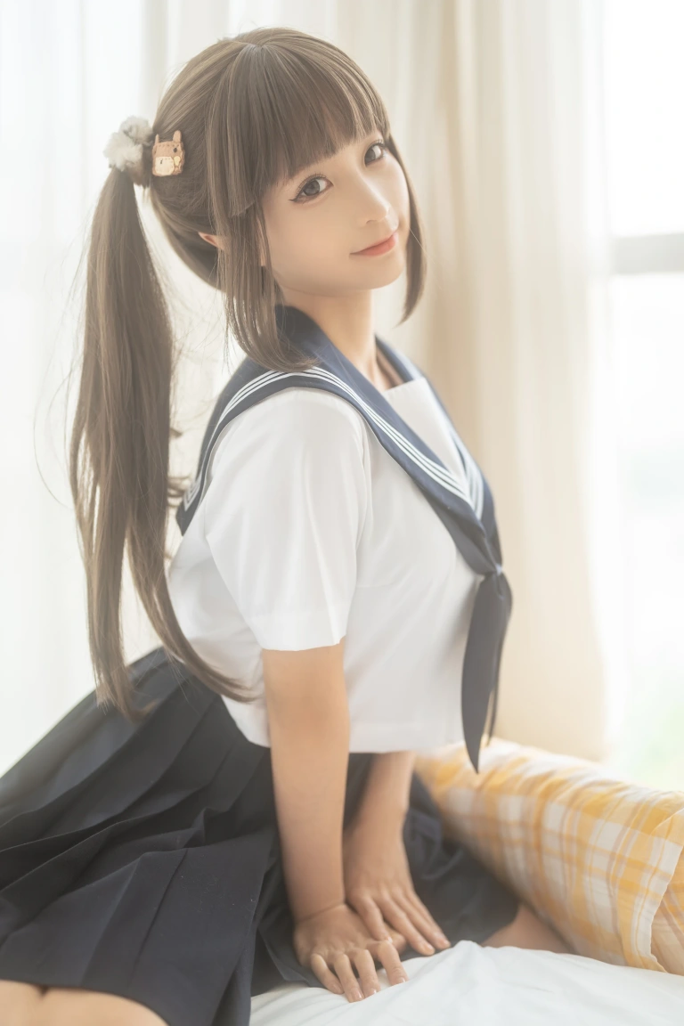 《被窝JK》｜蠢沫沫 · 15张写真、1 个视频