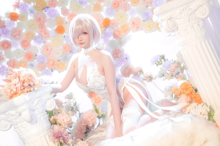 《2023年3月计划C FGO 玛修婚纱》｜星之迟迟 · 78张写真、1 个视频