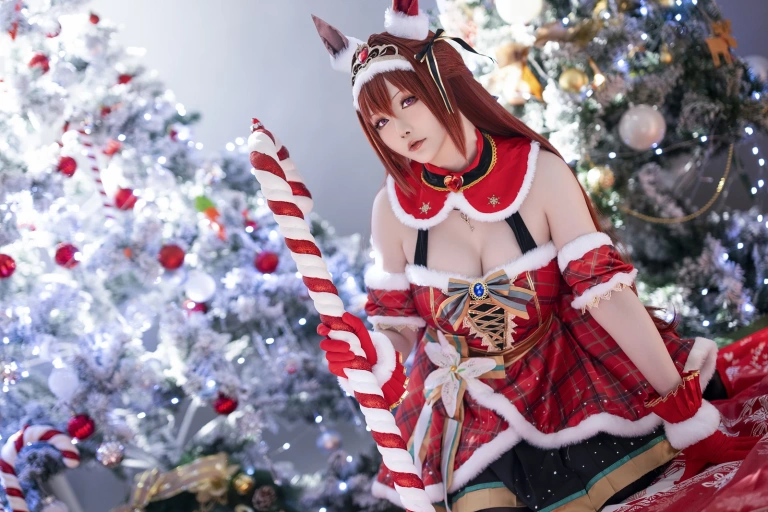 《2023年12月计划A 赛马娘 大和赤骥 圣诞衣装》｜星之迟迟 · 47张写真