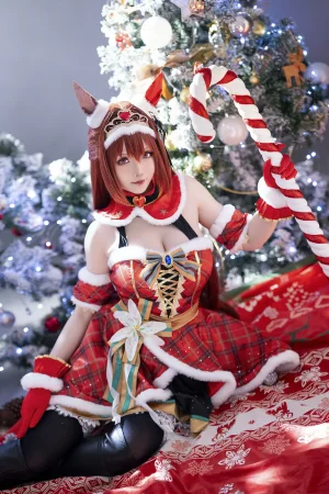 《2023年12月计划A 赛马娘 大和赤骥 圣诞衣装》｜星之迟迟 · 47张写真