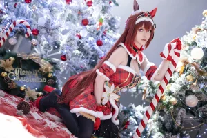《2023年12月计划A 赛马娘 大和赤骥 圣诞衣装》｜星之迟迟 · 47张写真