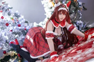 《2023年12月计划A 赛马娘 大和赤骥 圣诞衣装》｜星之迟迟 · 47张写真