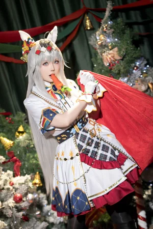《2023年12月计划赠品 赛马娘 小栗帽 圣诞衣装》｜星之迟迟 · 48张写真