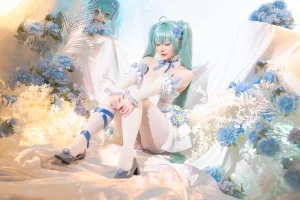 《2024年02月计划A 初音未来 粉蝶花精灵》｜星之迟迟 · 54张写真、1 个视频