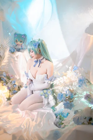《2024年02月计划A 初音未来 粉蝶花精灵》｜星之迟迟 · 54张写真、1 个视频