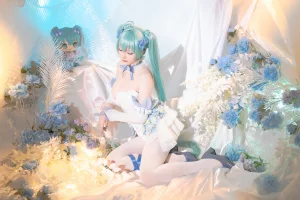 《2024年02月计划A 初音未来 粉蝶花精灵》｜星之迟迟 · 54张写真、1 个视频