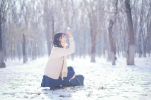 《雪景jk》｜周叽是可爱兔兔 · 15张写真