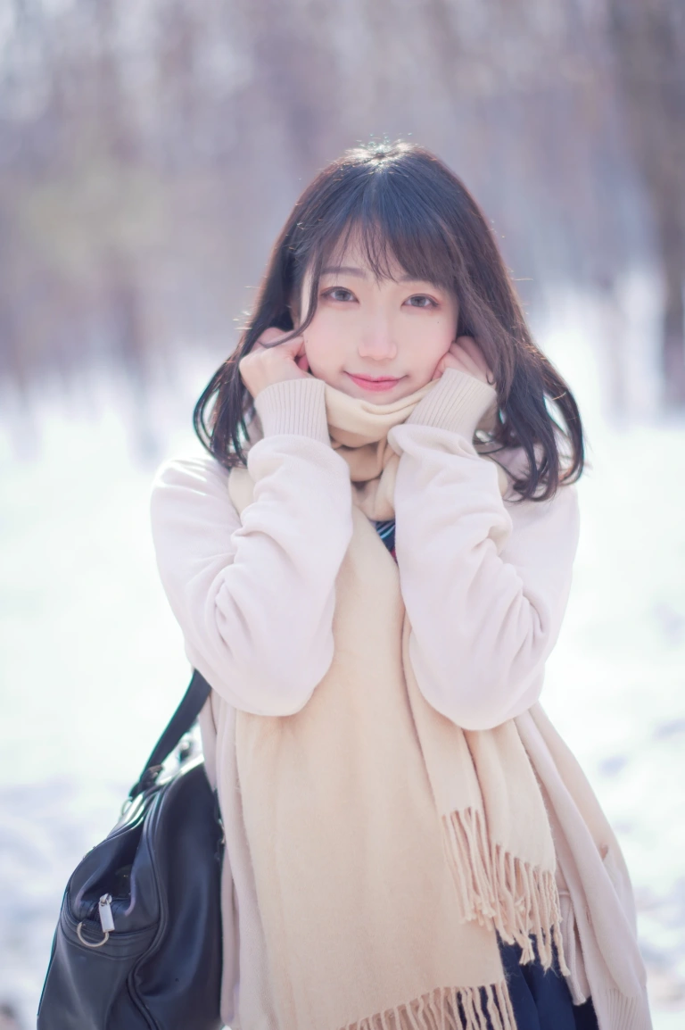 《雪景jk》｜周叽是可爱兔兔 · 15张写真