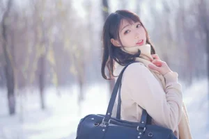 《雪景jk》｜周叽是可爱兔兔 · 15张写真