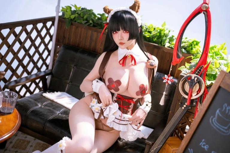 《2026年04月计划 鸣潮 千咲·联动咖啡女仆》｜星之迟迟 · 42张写真