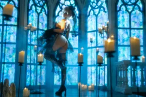 《叫兽 黑婚纱》｜蠢沫沫 · 37张写真、1 个视频