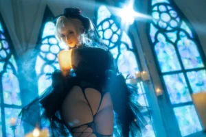 《叫兽 黑婚纱》｜蠢沫沫 · 37张写真、1 个视频
