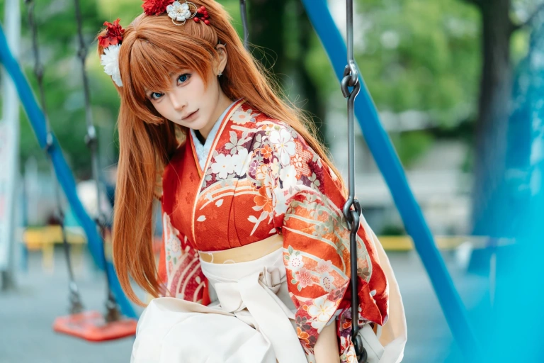 《EVA 明日香 和服》｜蠢沫沫 · 30张写真