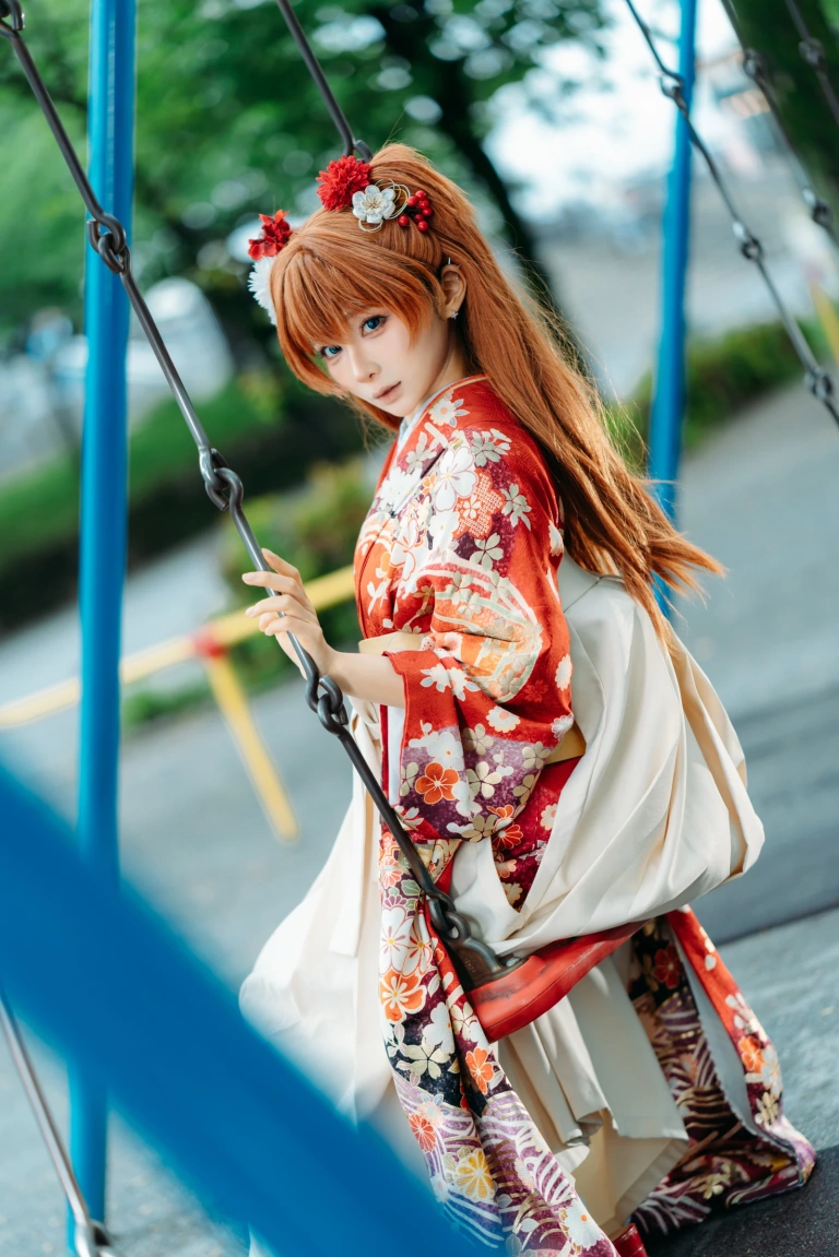 《EVA 明日香 和服》｜蠢沫沫 · 30张写真