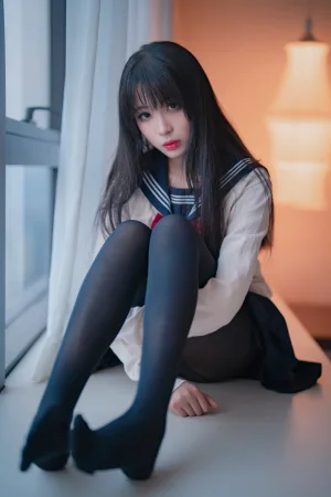 《NO.45 – 厚裤袜JK》｜轩萧学姐 · 44张写真