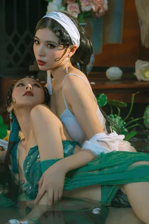 《NO.50 – 白娘子&青蛇》｜轩萧学姐&奶桃桃 · 26张写真、1 个视频
