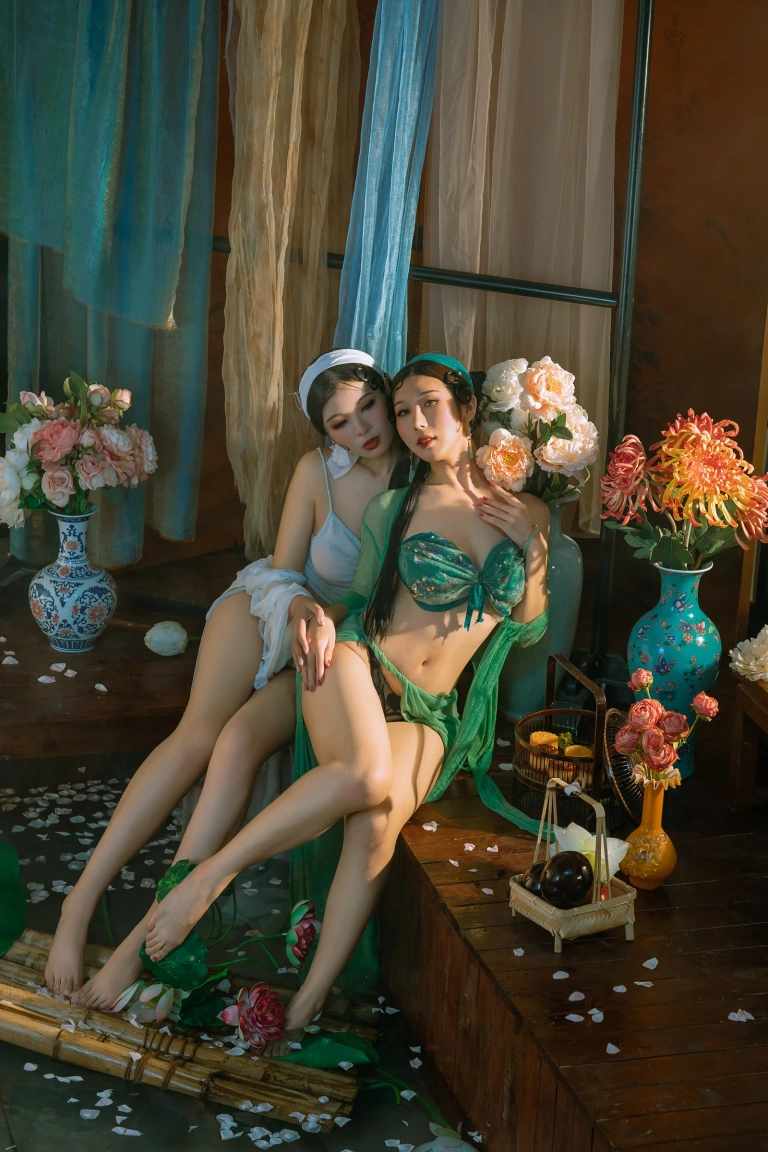 《NO.50 – 白娘子&青蛇》｜轩萧学姐&奶桃桃 · 26张写真、1 个视频